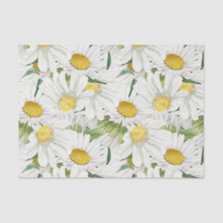 Delightful Daisies Floral Pattern Seidenpapier