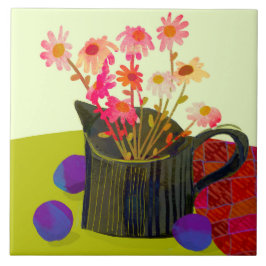 Delightful Daisis Keramik Kitchen Tile Fliese