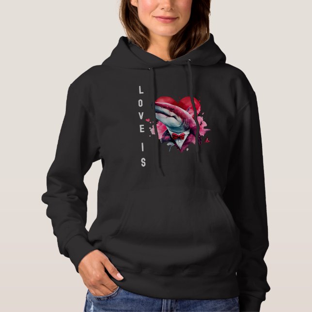 Delightful Love is With Heart Animal Valentine's d Hoodie (Vorderseite)