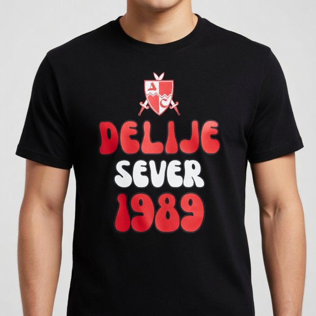 Delije Sever 1989 Ceveno Beli T-Shirt (Von Creator hochgeladen)