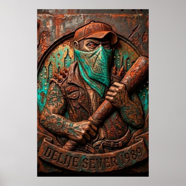 Delije Sever 1989 Embossed Poster (Vorne)