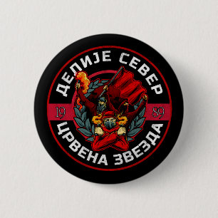 Delije Sever 1989 Roter Stern Button