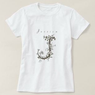 Delikat & Chic "J": Mute Jasmine Monogram T-Shirt