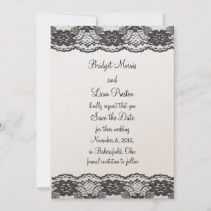 Delikat und Lacy Save the Date (Champagner)