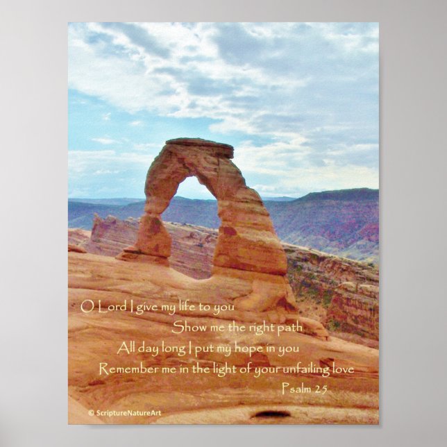Delikatarsch, Arches Nat'l Park, Psalm 25 Poster (Vorne)