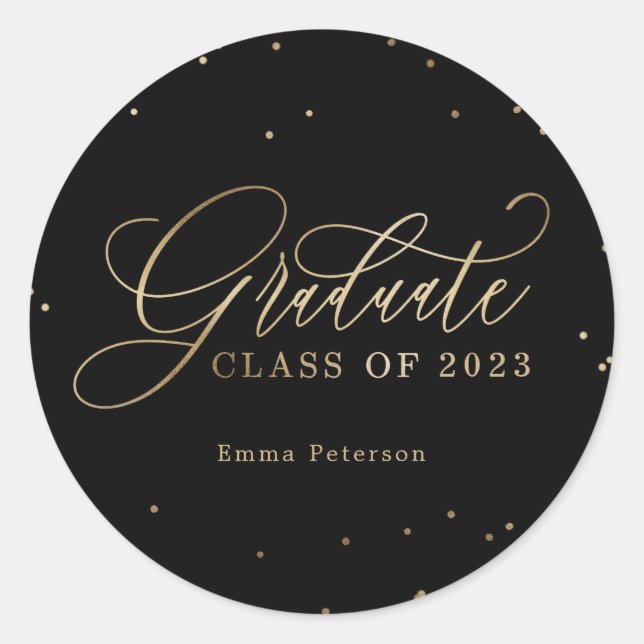 Delikate Abschluss Sticker oder Umschlag Aufkleber (Vorderseite)