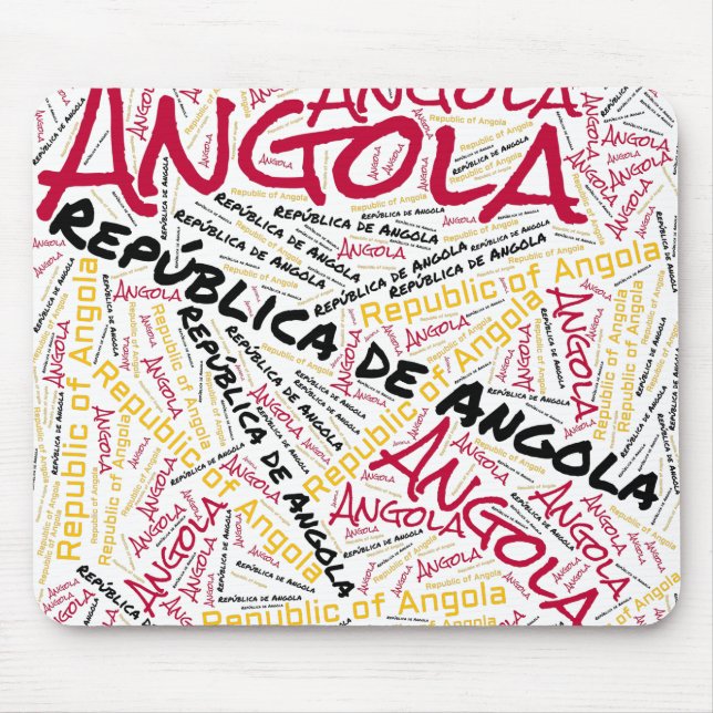 Delikate Angola Flag Farben Patriotic Mousepad (Vorne)