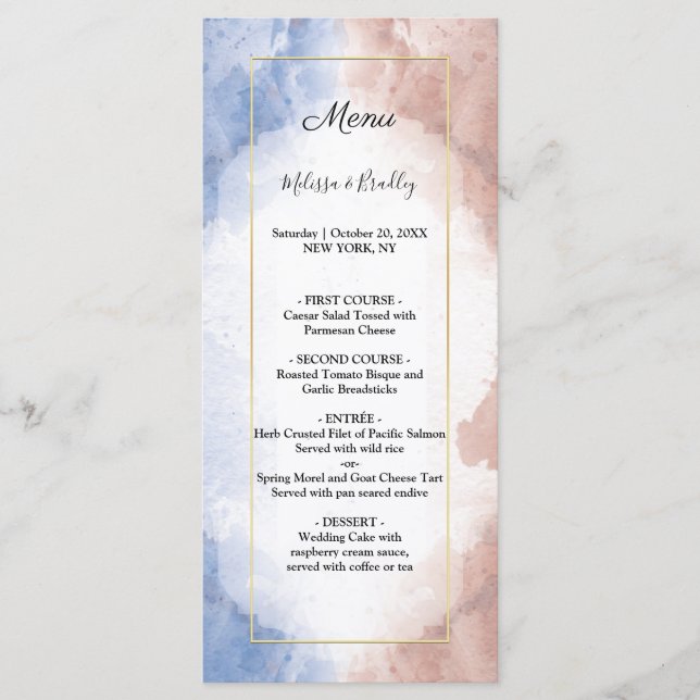 Delikate Aquarellandeutungen zum WellenWedding Men Programm (Vorderseite)