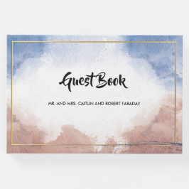 Delikate Aquarellänge auf Wellen Gästebuch