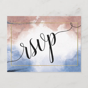 Delikate Aquarellanzüge auf Wellen uAwg Einladung