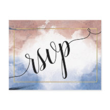 Delikate Aquarellanzüge auf Wellen uAwg Einladung