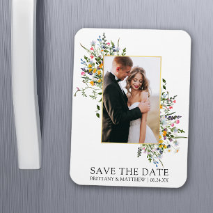 Delikate Aquarellfarben Save the Date Magnet