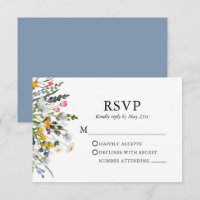 Delikate Aquarellfarben-Wildblumen Hochzeit von Du