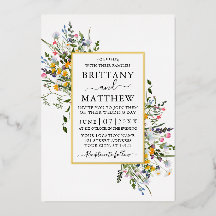 Delikate Aquarellfarben-Wildblumen Hochzeiten von