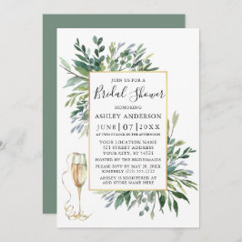 Delikate Aquarellgrün Glasfläche Grün Einladung