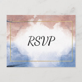 Delikate Aquarelltöne auf Wellen uAwg Einladungspostkarte