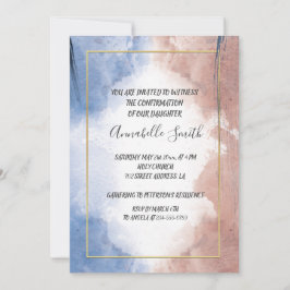 Delikate Aquarellwirkung auf Wellen BESTÄTIGUNG Einladung