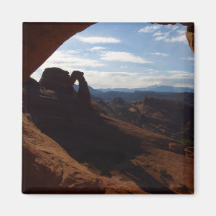 Delikate Arche through Rock Window at Arches Magnet