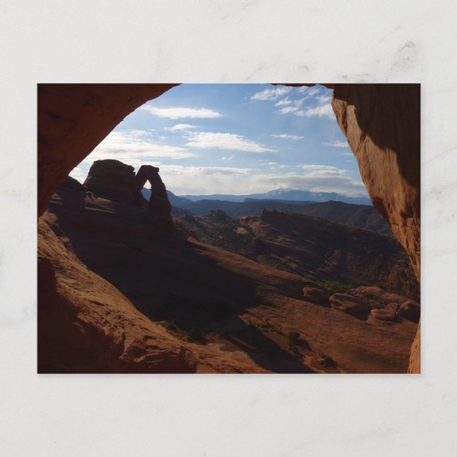 Delikate Arche through Rock Window at Arches Postkarte (Vorderseite)