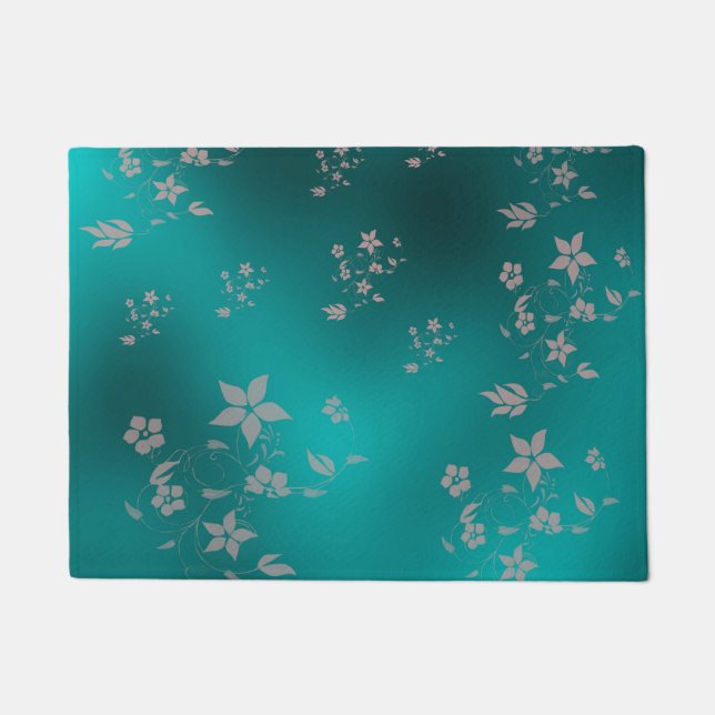 Delikate asiatische Blume Fußmatte (Vorderseite)