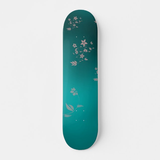 Delikate asiatische Blume Skateboard (Vorne)