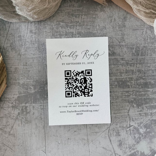 Delikate Black Calligraphy QR Code UAWG Begleitkarte (Von Creator hochgeladen)