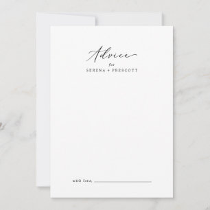 Delikate Black Calligraphy Wedding Hinweiskarte