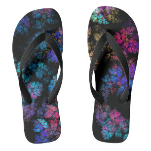 Delikate Blattverzierungen - Fraktal Flip Flops
