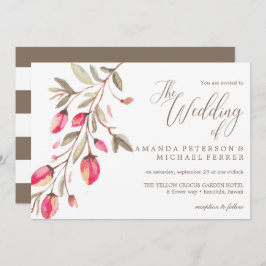 Delikate Bloom Typografie rustikale Hochzeit Einladung