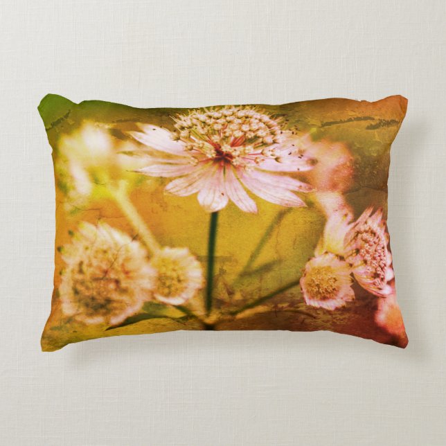 Delikate Blume Abstrakt Dekokissen (Vorderseite)