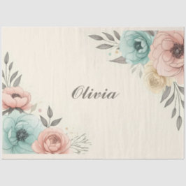 Delikate Blume der Wasserfarbe Seidenpapier