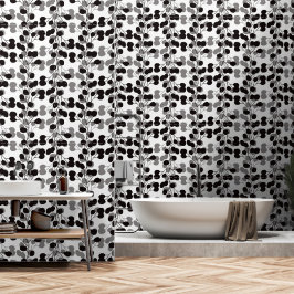 Delikate Blume Garland Schwarz & Weiß Tapete