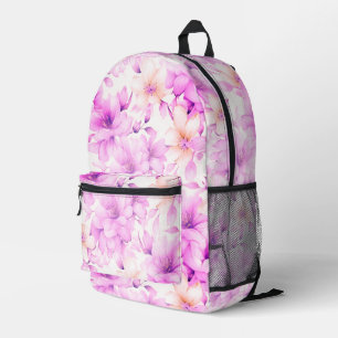 Delikate Blume in Aquarellfarbe Bedruckter Rucksack