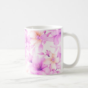 Delikate Blume in Aquarellfarbe Kaffeetasse