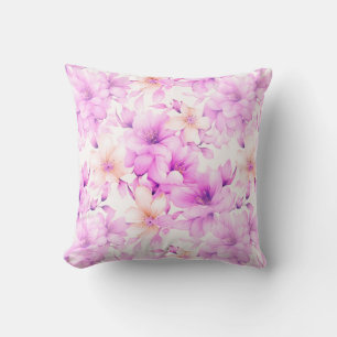 Delikate Blume in Aquarellfarbe Kissen