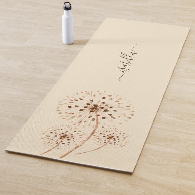 Delikate Blume Leichte Pfirsichcreme Personalisier Yogamatte (Beispiel)