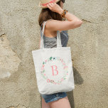 Delikate Blumenkränze Mit Monogramm Tragetasche<br><div class="desc">Das schöne Monogramm-Design zeichnet sich durch einen zarten und eleganten Blumenkranz aus.</div>
