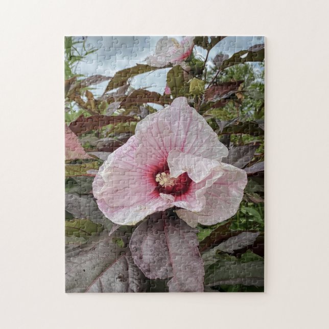 "Delikate Blütenblätter" Hibiskus Blume Puzzle (Vertikal)