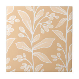 Delikate Botanische Reverie L2 minimale weiße Zwei Fliese