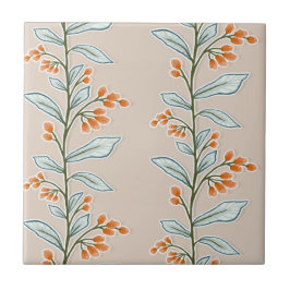 Delikate Botanische Reverie M7 Große Pflanze Orang Fliese