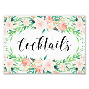 Delikate Bouquet Cocktails drucken Fotodruck