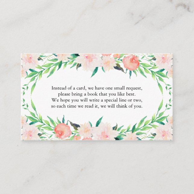 Delikate Buquet Book Request Card Begleitkarte (Vorderseite)