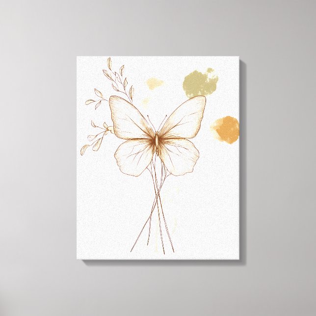 Delikate Butterfly Wall Art Leinwanddruck (Vorderseite)