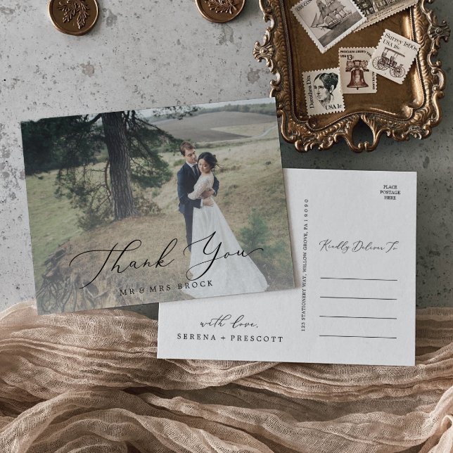 Delikate Calligrafy Light Foto Overlay Vielen Dank Postkarte (Von Creator hochgeladen)