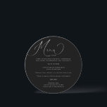 Delikate Calligraphy Wedding Menu Card Einladung<br><div class="desc">Delikate Calligraphy Wedding Menu Card</div>