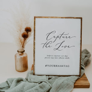 Delikate Capture the Liebe Wedding Hashtag Sign Poster