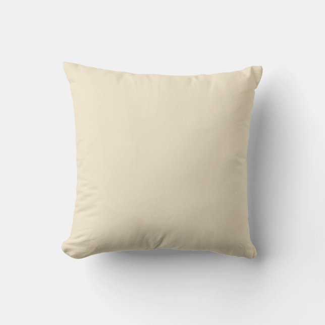 Delikate, cremig beige, solide Farbe Kissen (Vorderseite)