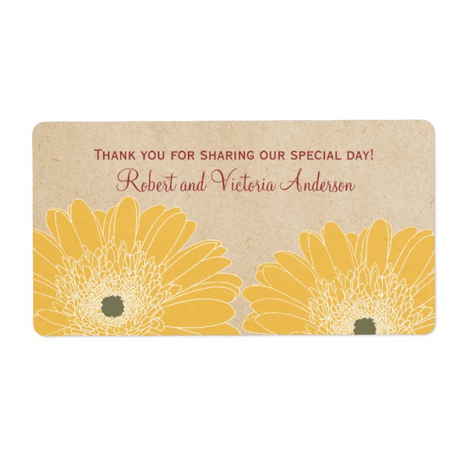 Delikate Daisies Hochzeitstempel, gelb (Vorne)