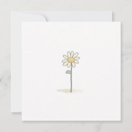 Delikate Daisy Illustration - Einfache süße Blume Feiertagskarte