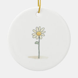 Delikate Daisy Illustration - Einfache süße Blume Keramik Ornament